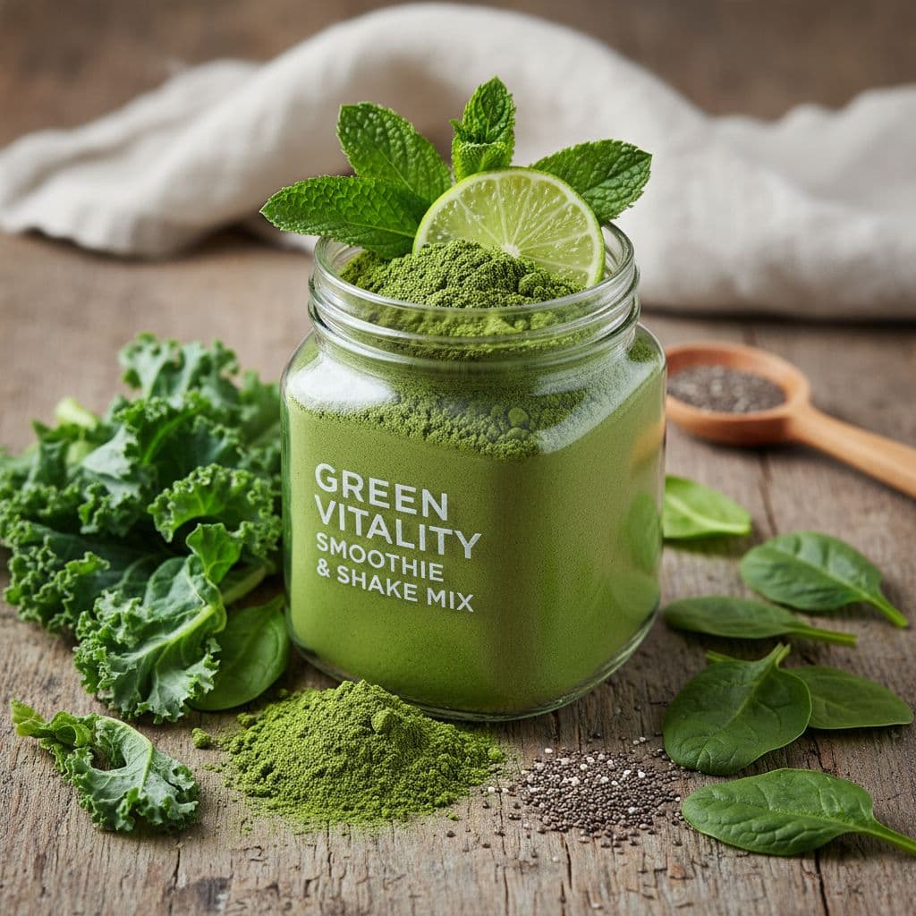 Green Vitality Smoothie & Shake Mix – Superfood Blend for Energy & Immunity