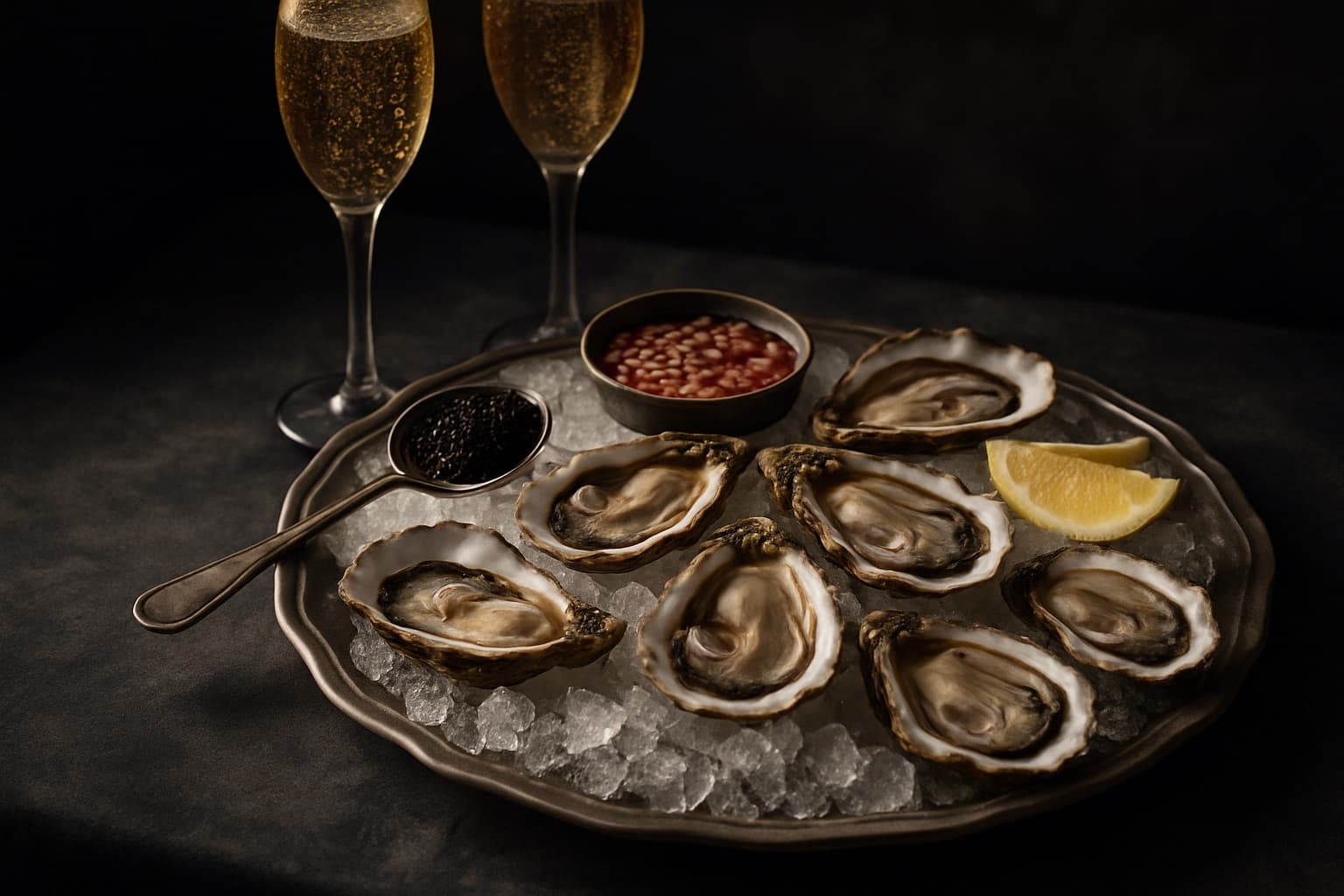 Champagne & Oysters — A Seduction Menu