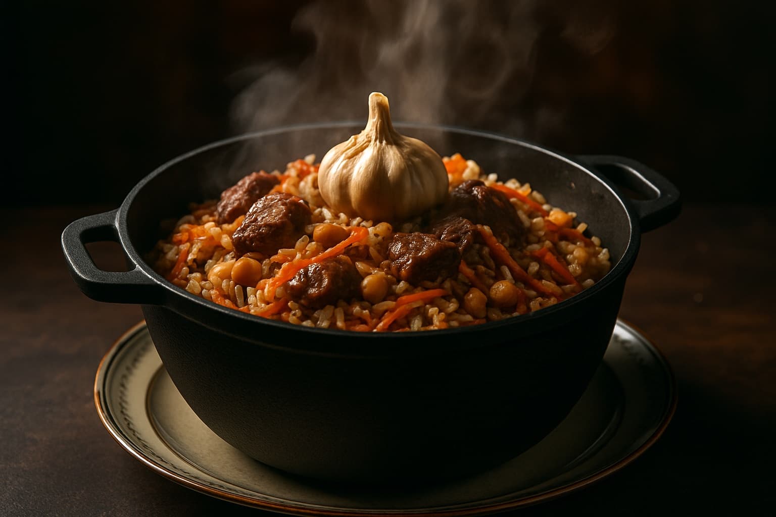 The Steppe Table — Kazakh Plov & Baursak